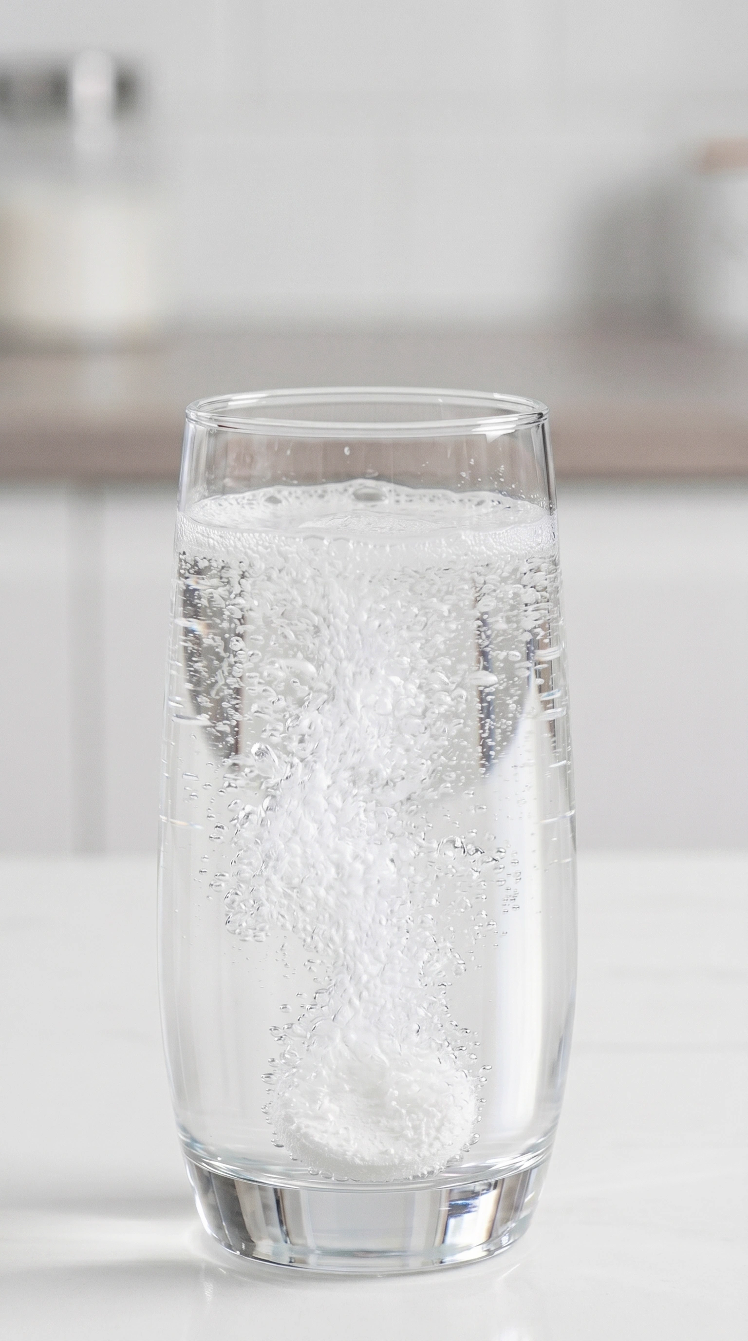 Step 1 — drop tablet into water